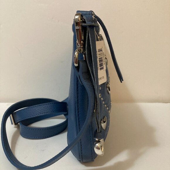 BRIGHTON Trudi Brave Heart Crossbody Bay Blue Leather - Picture 4 of 7